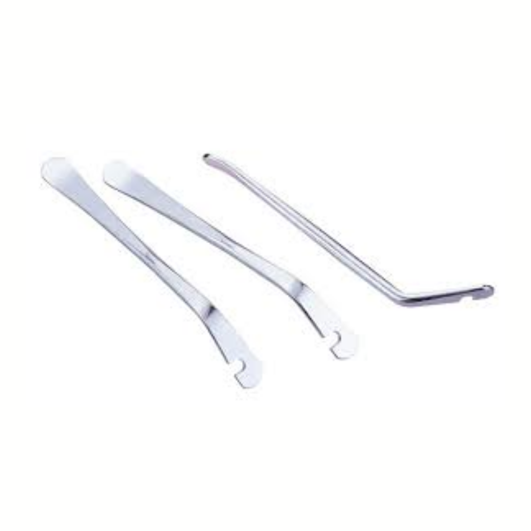 Reifenkäufer Silberstahl -Set von 3 Teilen