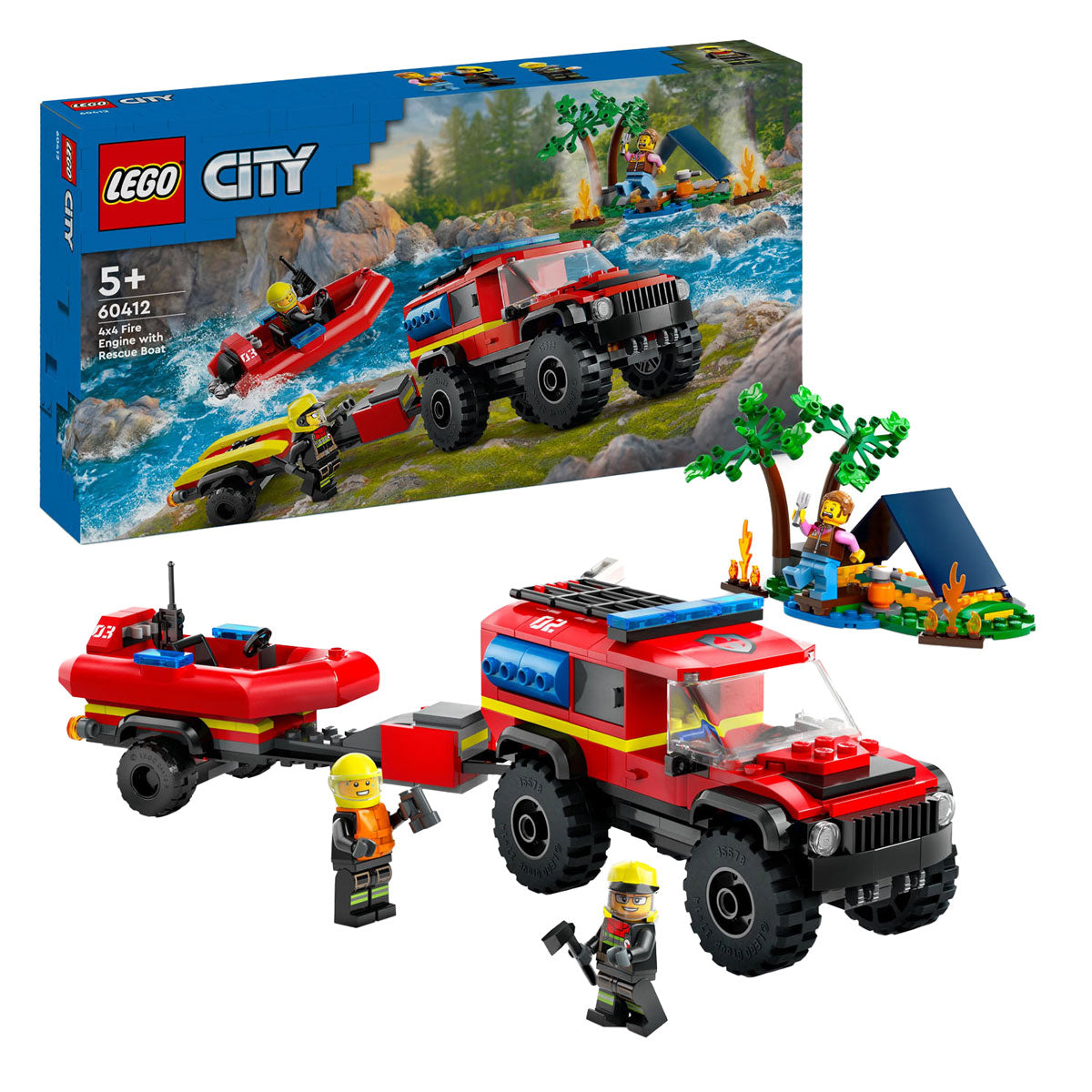 LEGO LEGO CITY 60412 4x4 Fire Travement avec Remboot