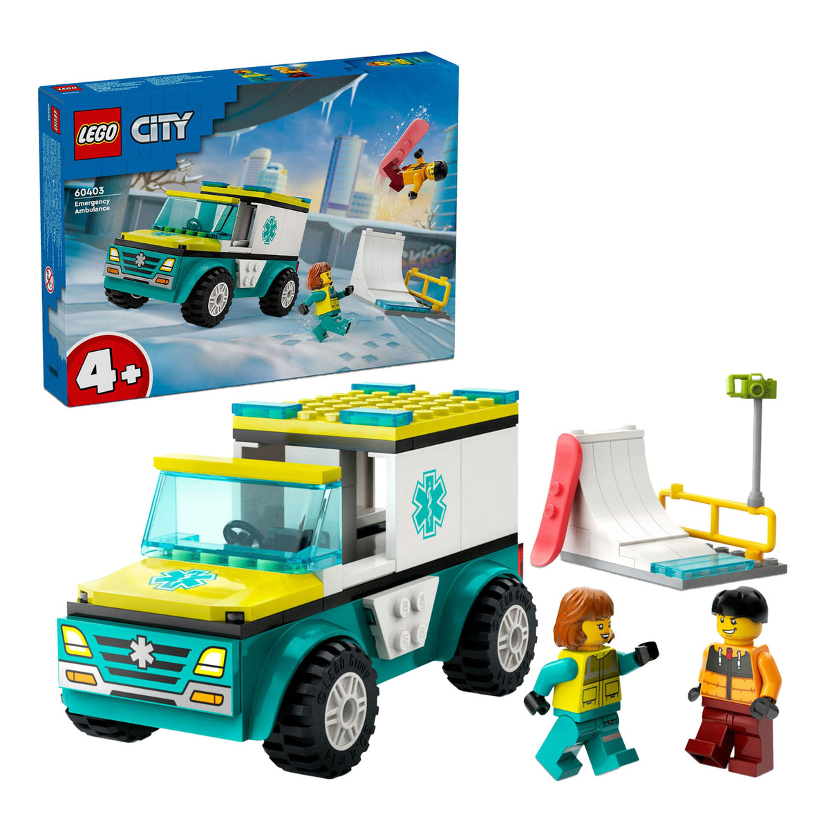 LEGO LEGO CITY 60403 Ambulancia y snowboarder