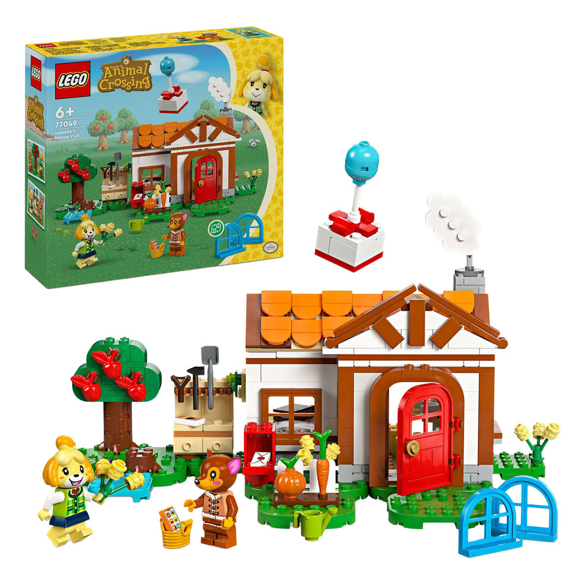 Lego lego animal crossing 77049 isabelle op visite