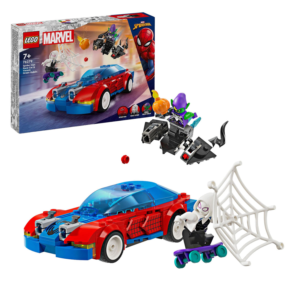 LEGO LEGO Super Heroes 76279 Spider-Man racing car and Venom Green Goblin