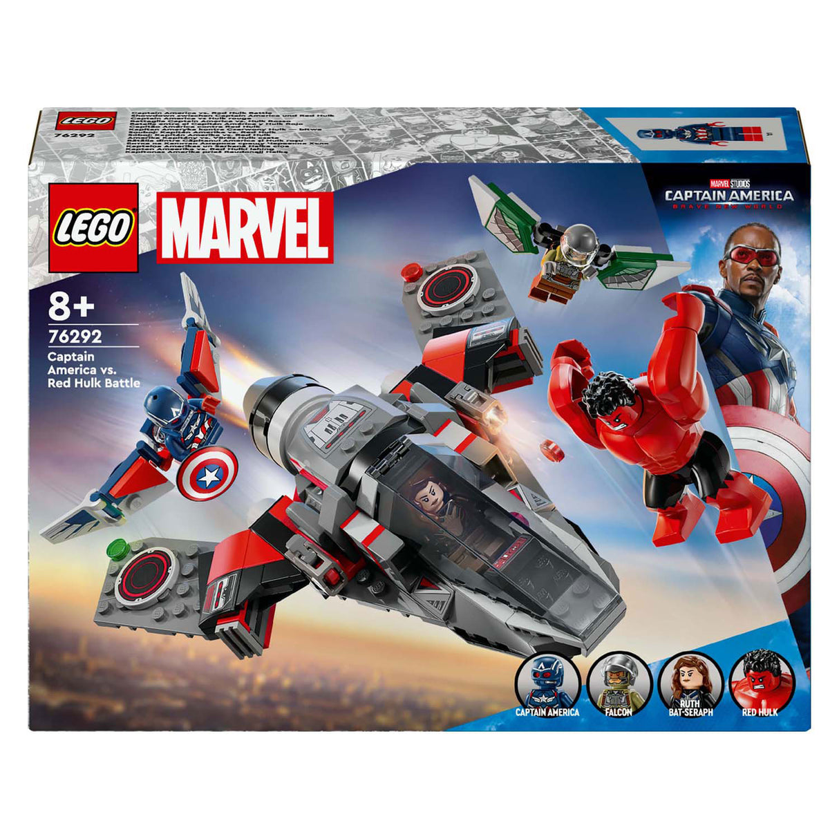 Lego Marvel 76292 Captain America vs. Duello rosso Hulk