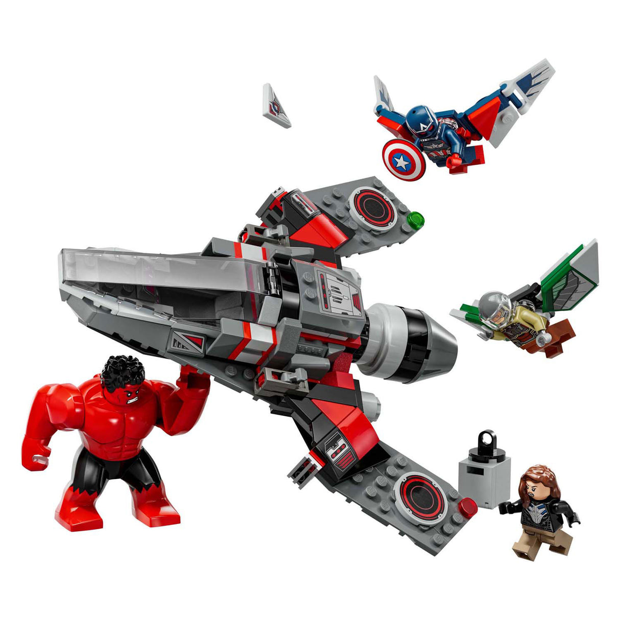 Lego Marvel 76292 Captain America vs. Duello rosso Hulk