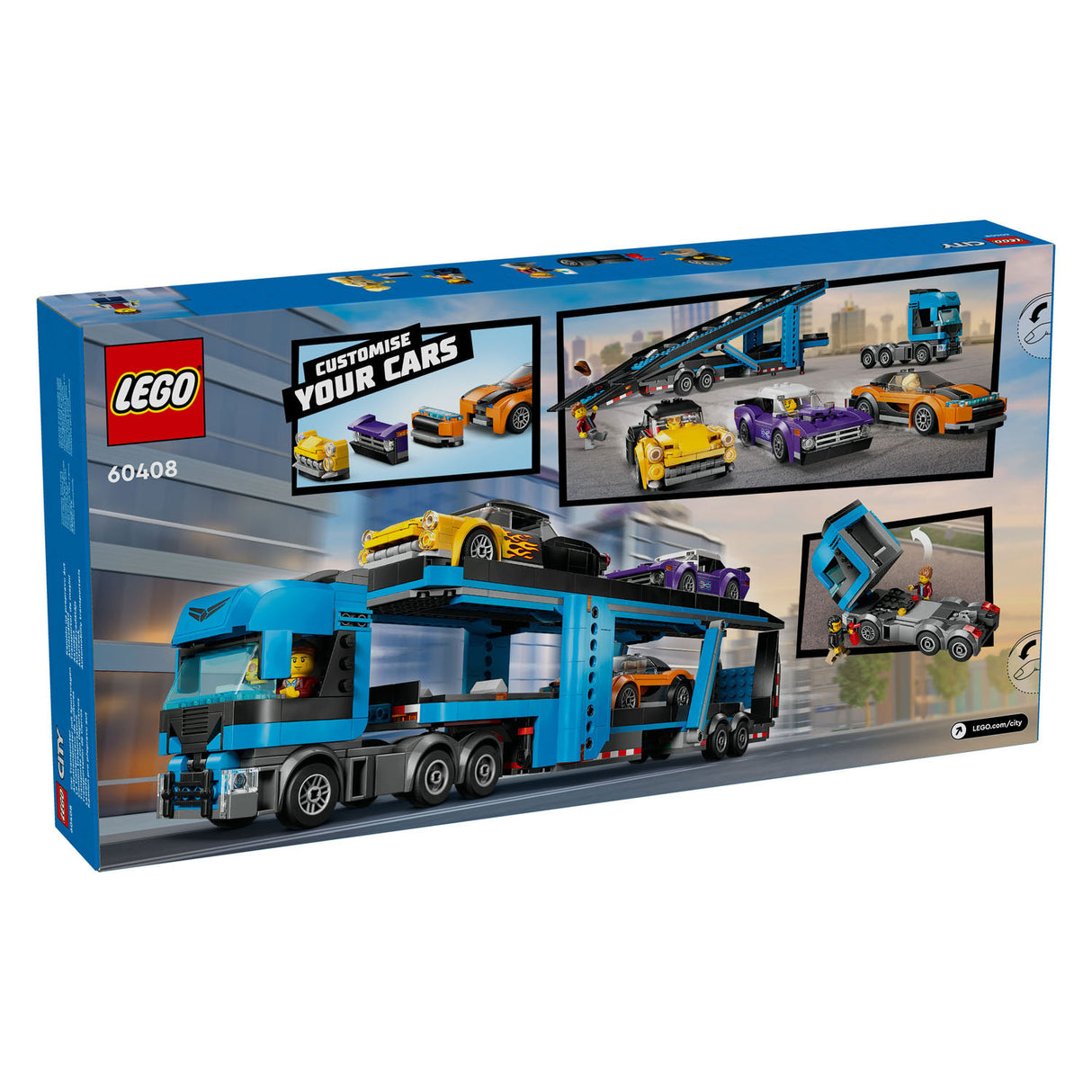 Lego lego city 60408 transportvoertuig met sportauto's