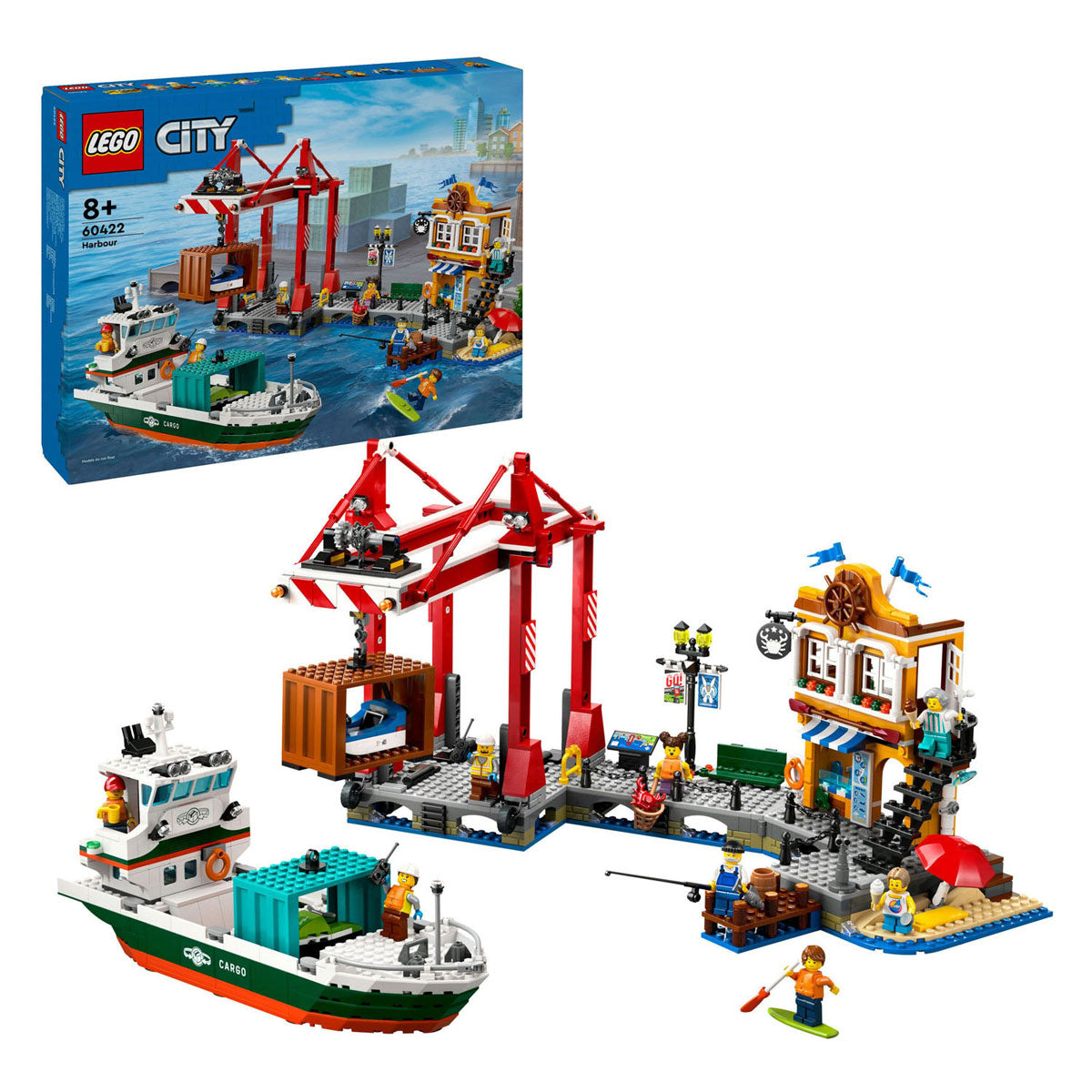 Lego lego city 60422 haven met vrachtschip