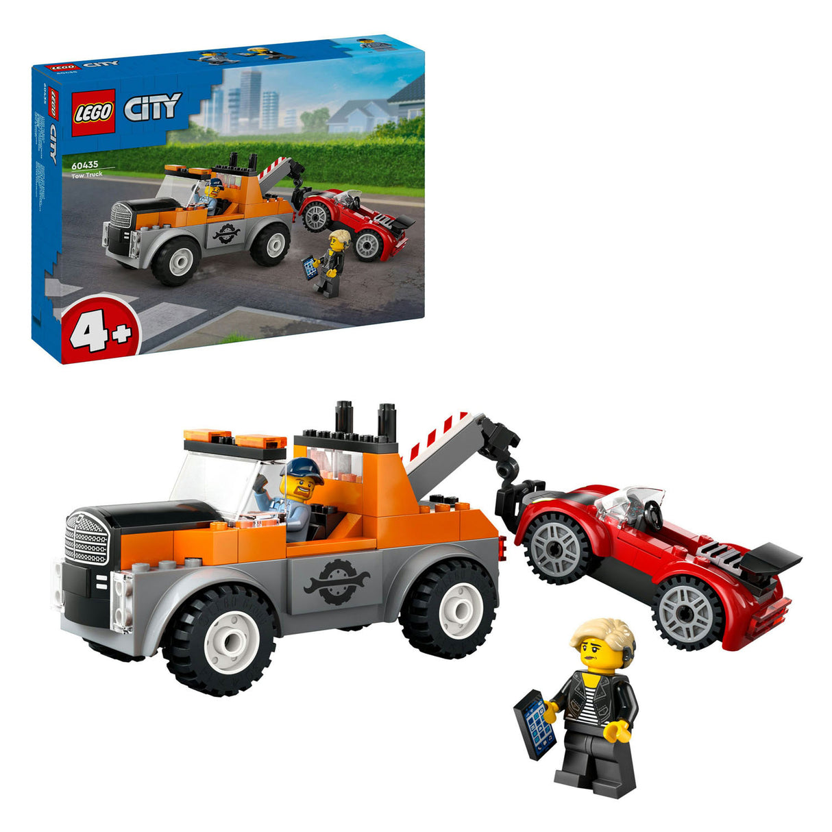 Lego lego city 60435 sleepwagen en sportautoreparatie