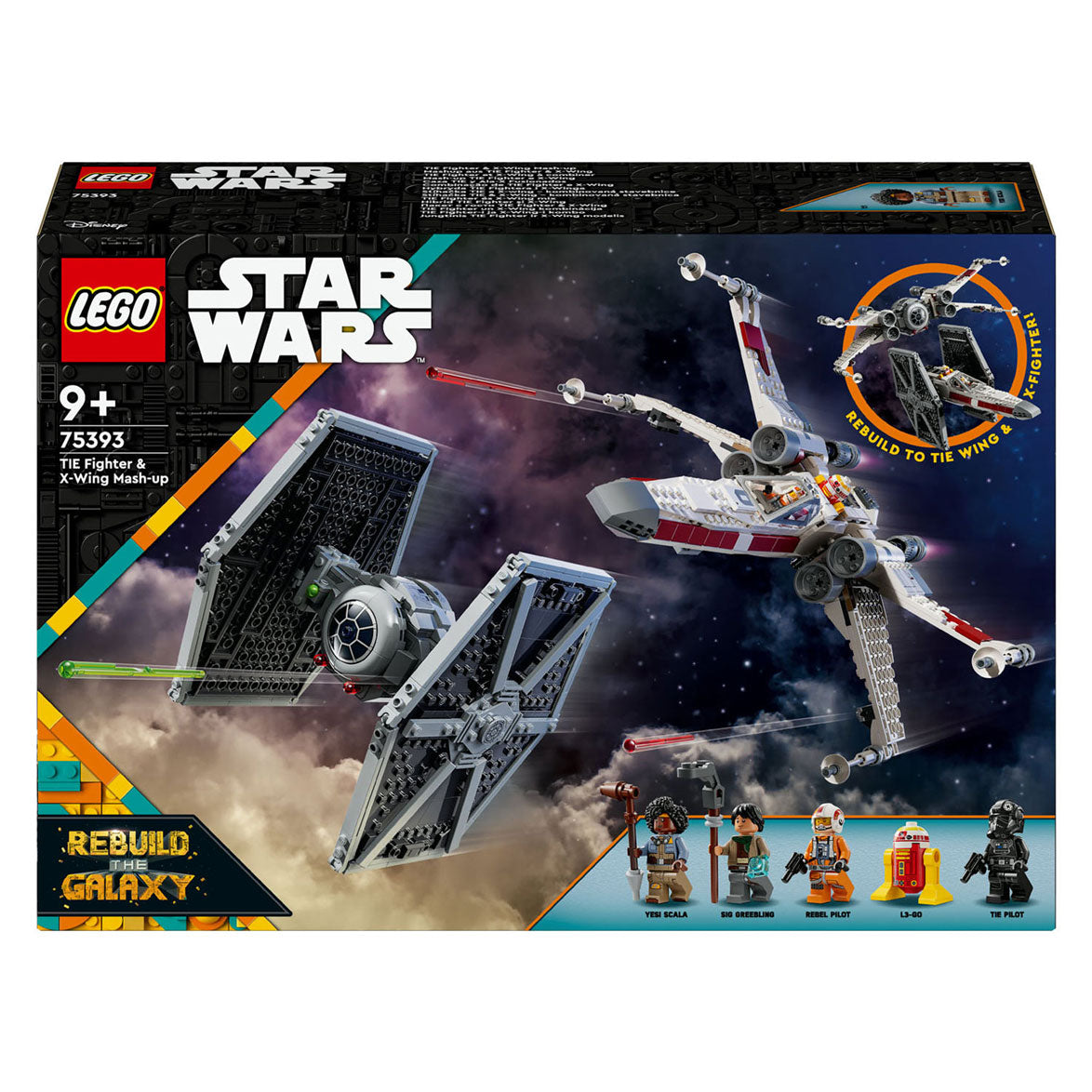 Lego Star Wars 75393 Tie Fighter an X-Wing Comi