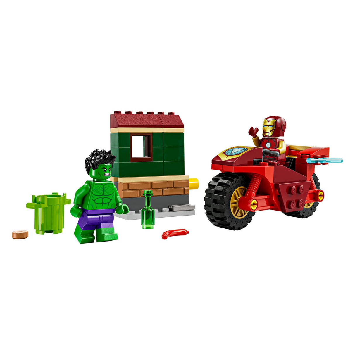 Lego Super Heroes 76287 Iron Man With Motor och De Hulk