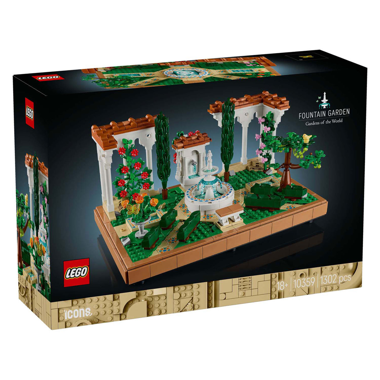 Ikony LEGO 10359 Zahrada s fontánou