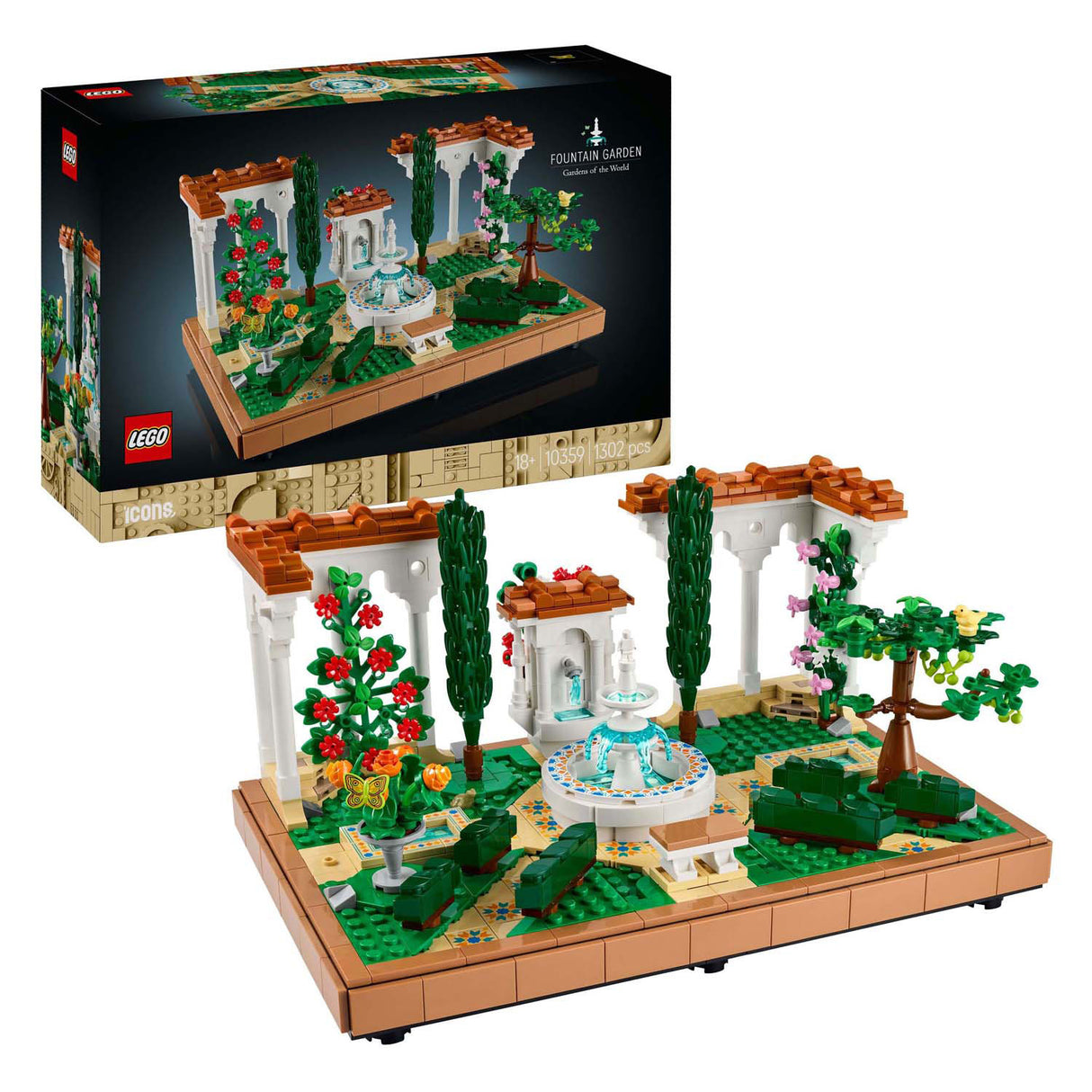 Icônes LEGO 10359 Jardin avec fontaine