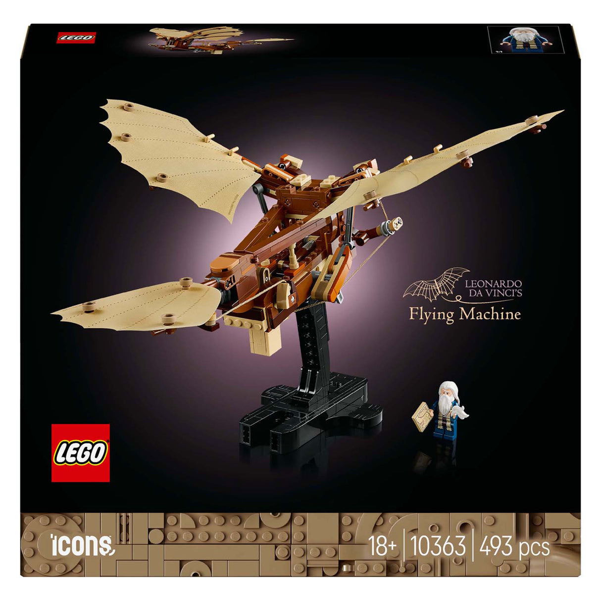 Lego icons 10363 de vliegmachine van leonardo da vinci