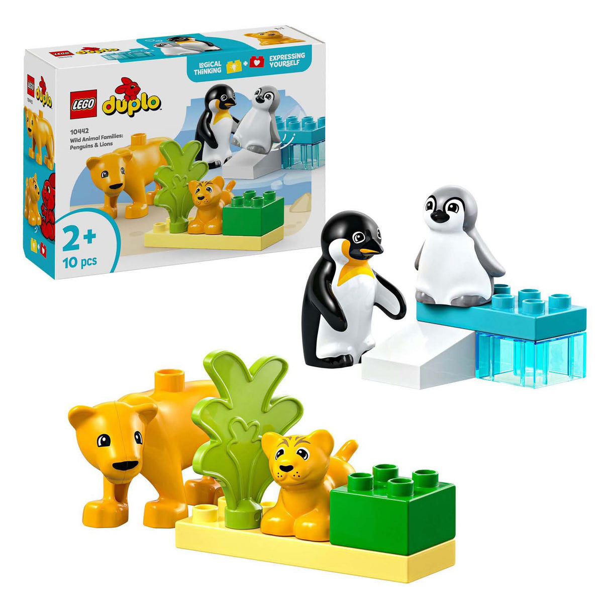 Lego Duplo Town 10442 Families of Wild Dieren: Penguins and Leeuwen