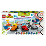 Lego duplo town 10445 f1 team racewagens en coureurs