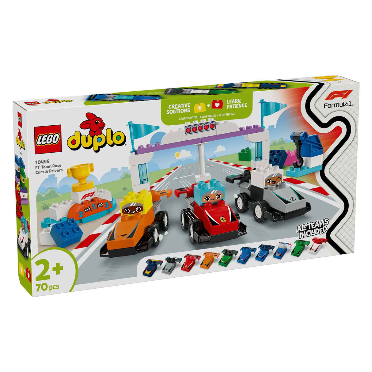 LEGO Duplo Town 10445 F1 Team Race Teile und Fahrer