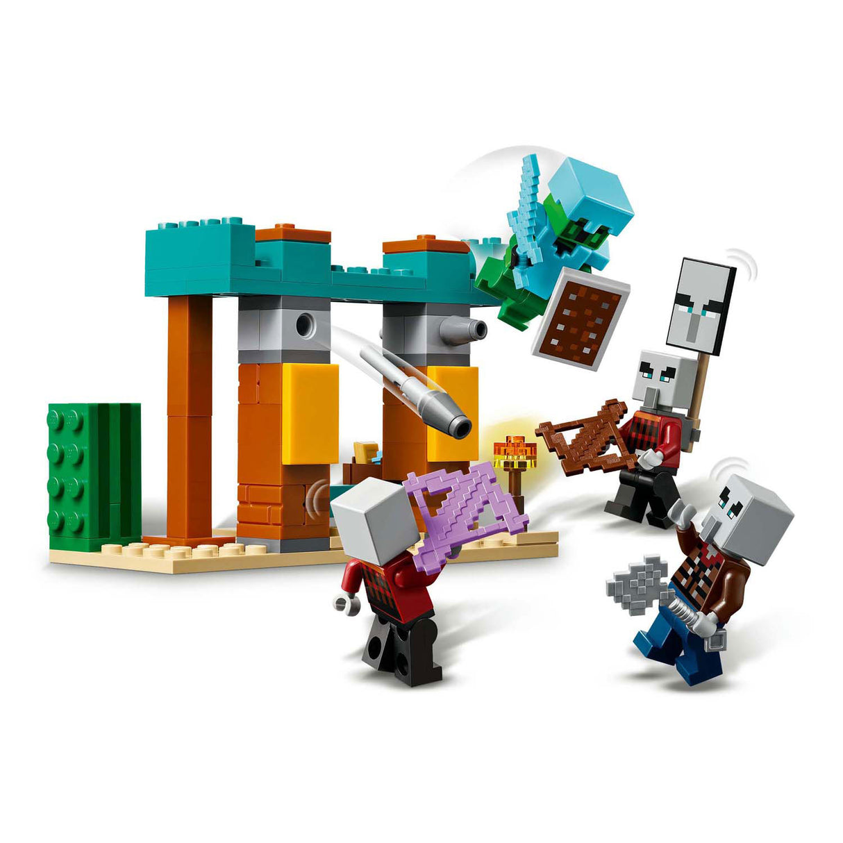 LEGO Minecraft 21267 Les Illagers dans le désert