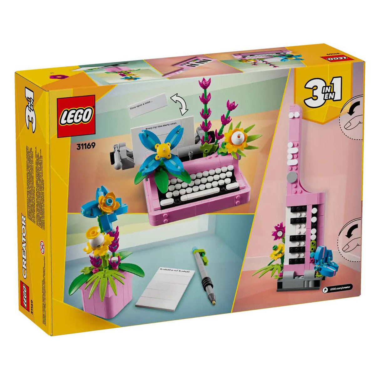 Lego -skaber 31169 Typemachine med blomster