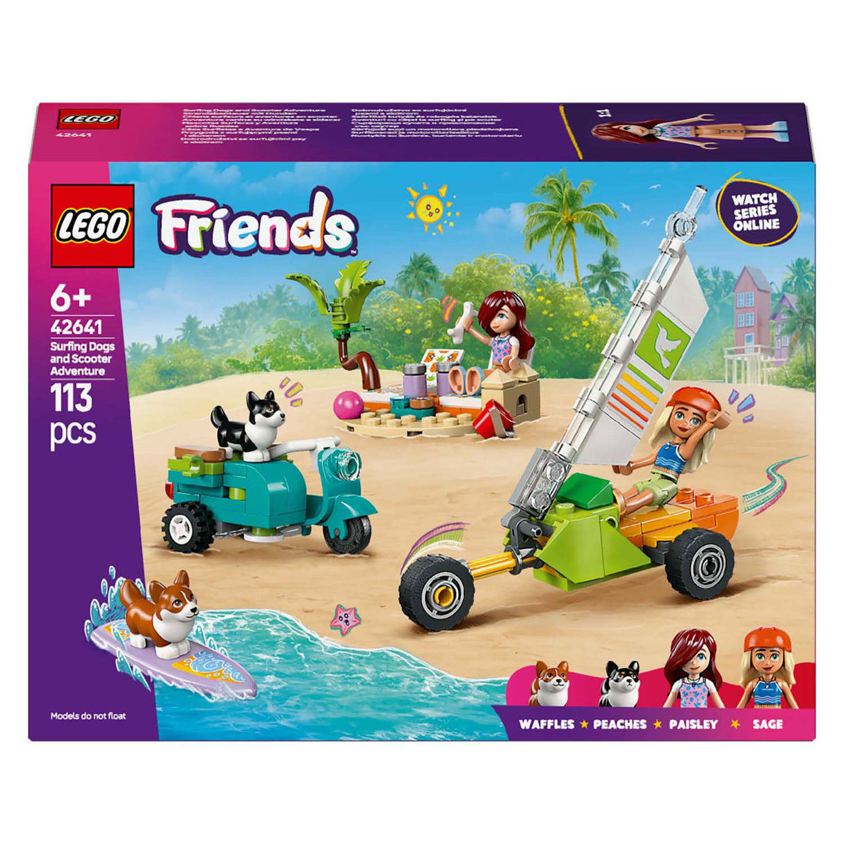 LEGO Friends 42641 Surf e scooter Pleasure con i cani