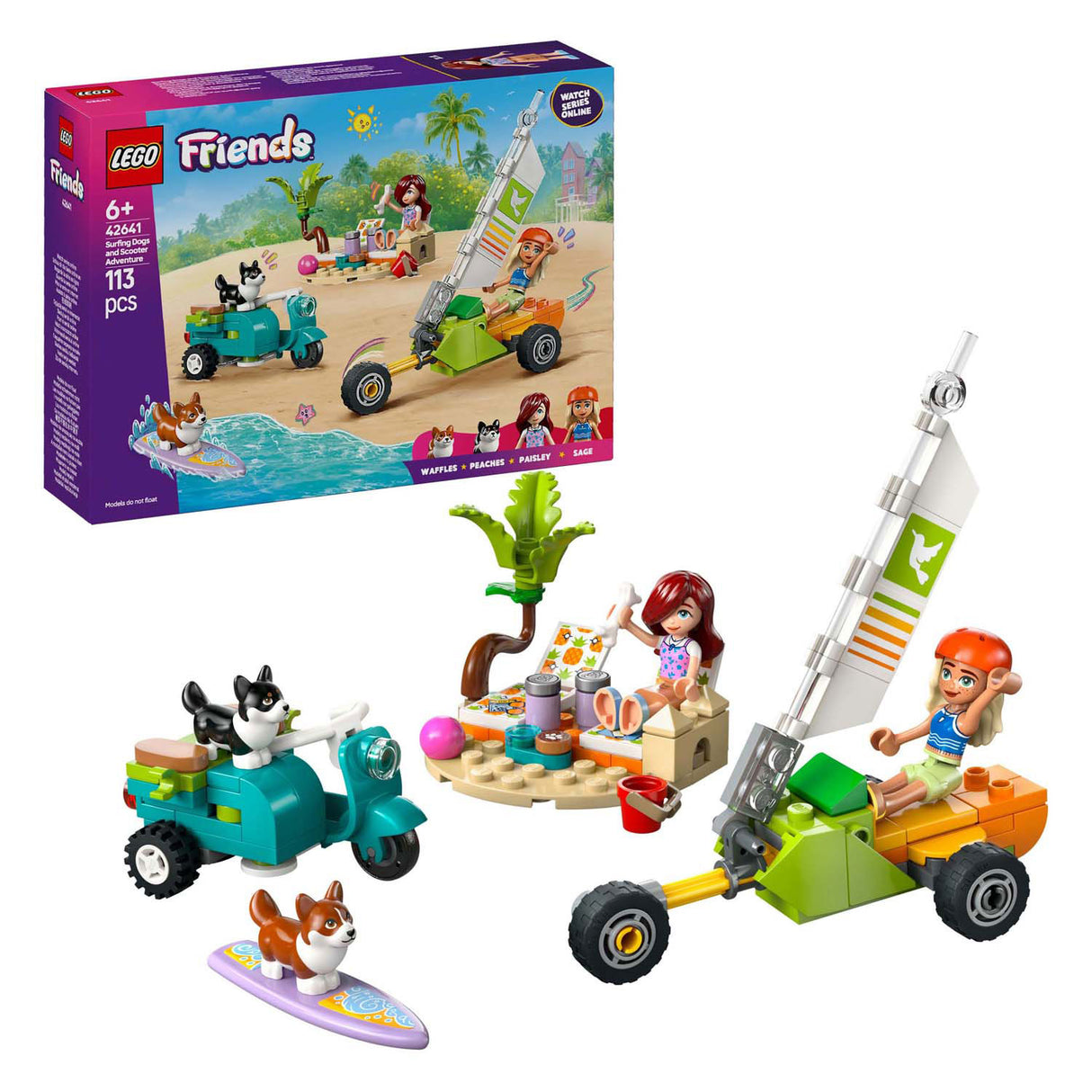 Lego Friends 42641 Surf and Scooter potěšení se psy