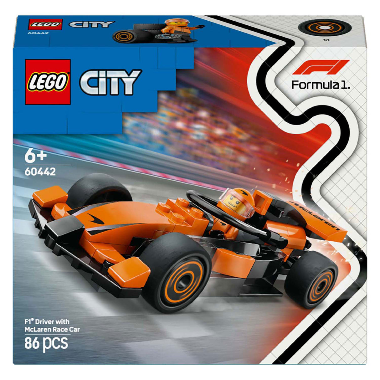 Lego city f1 met mc laren racewagen met coureur - 60442