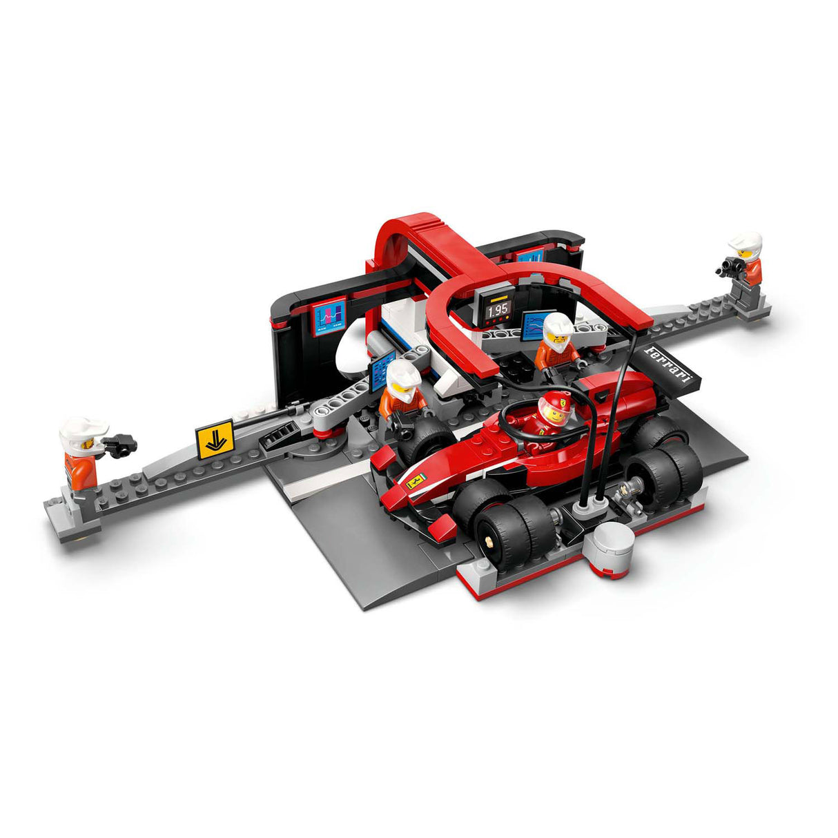 Lego City 60443 F1 Pitstop an Pitcrew mat Ferrari Auto