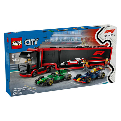 Lego City F1 Truck mit RB20 und AMR24 F1® Cars Spielset – 60445
