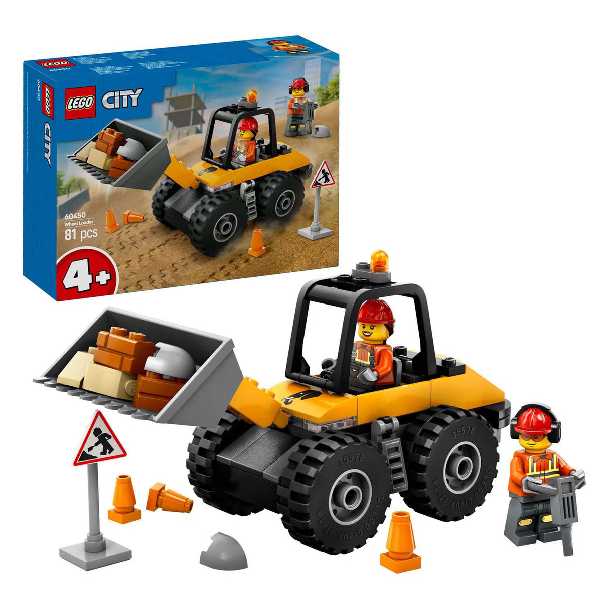 LEGO CITY 60450 Loteur de roues jaunes