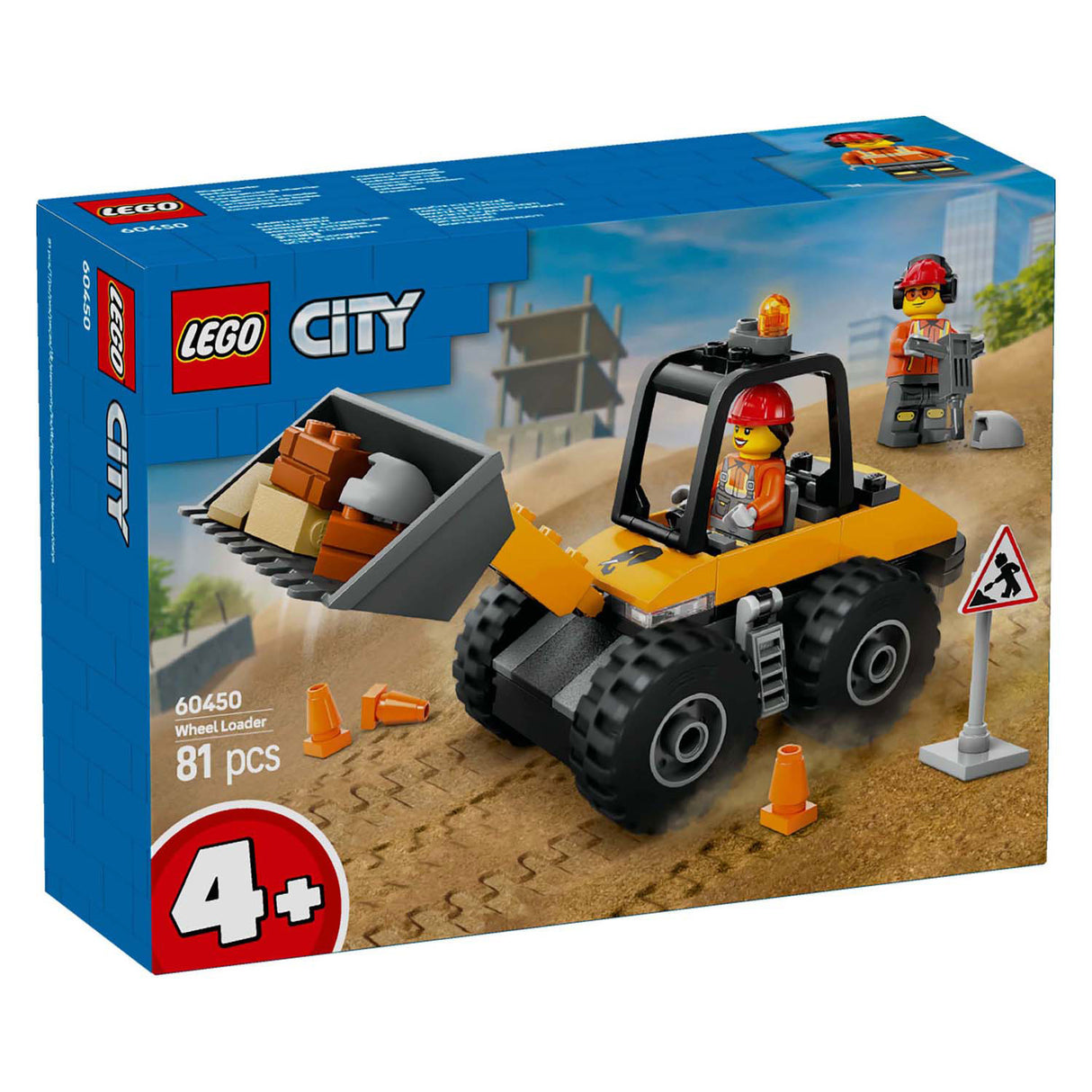 LEGO CITY 60450 Žluté kola nakladač