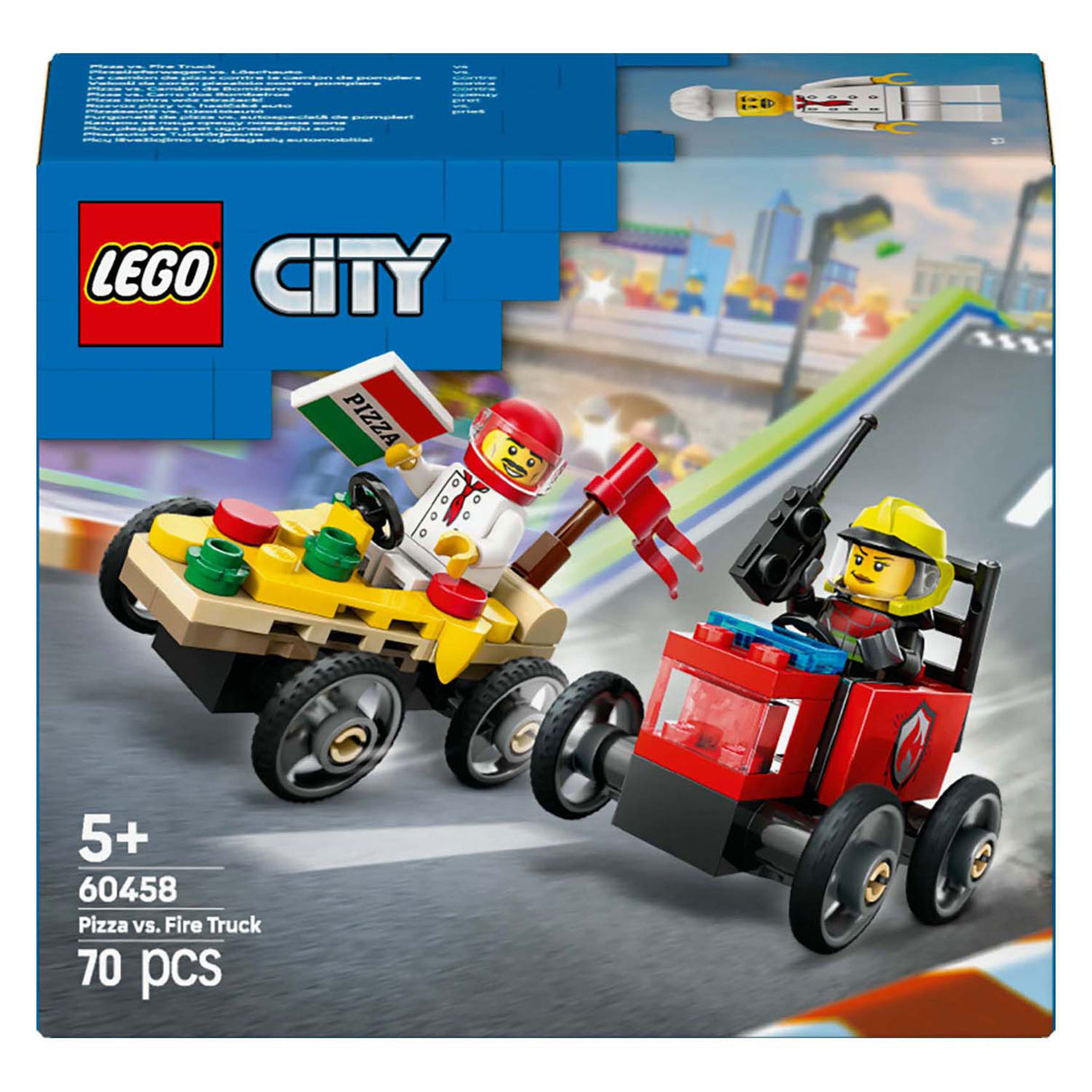 Lego City 60458 RACE Car Pack: Pizza Stem Camion vs. Feier Camion