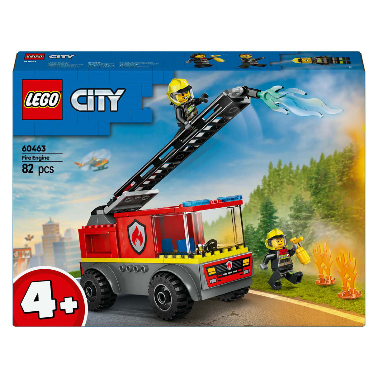 Voiture d'échelle des pompiers de LEGO City avec des figures - 60463