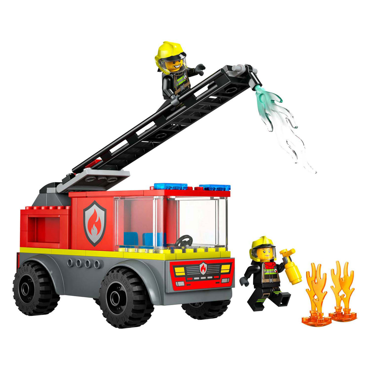 Voiture d'échelle des pompiers de LEGO City avec des figures - 60463