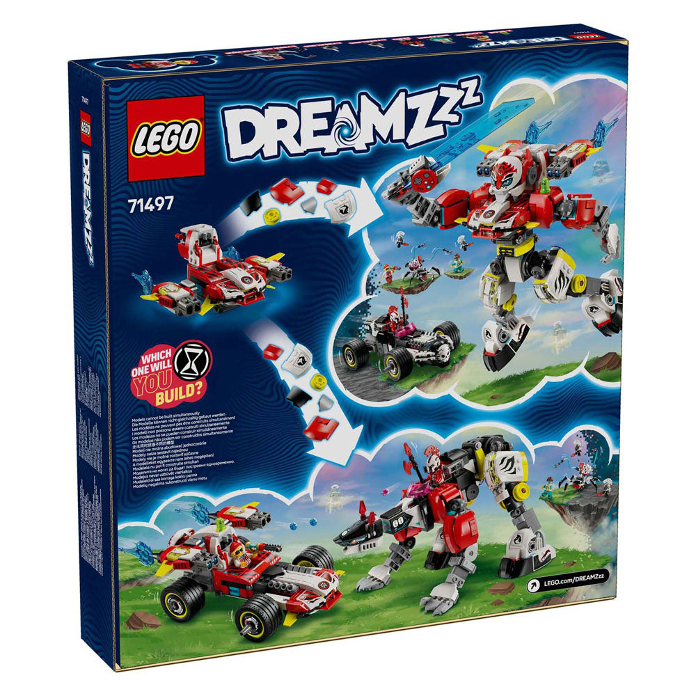 LEGO Dreamzzz 71497 Coopers Tigermecha y Zero Hot Rod Auto