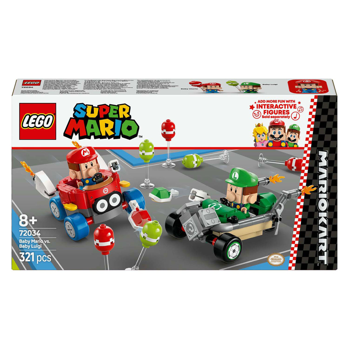 LEGO Super Mario 72034 Mario Kart Baby Mario Vs. Bébé Luigi