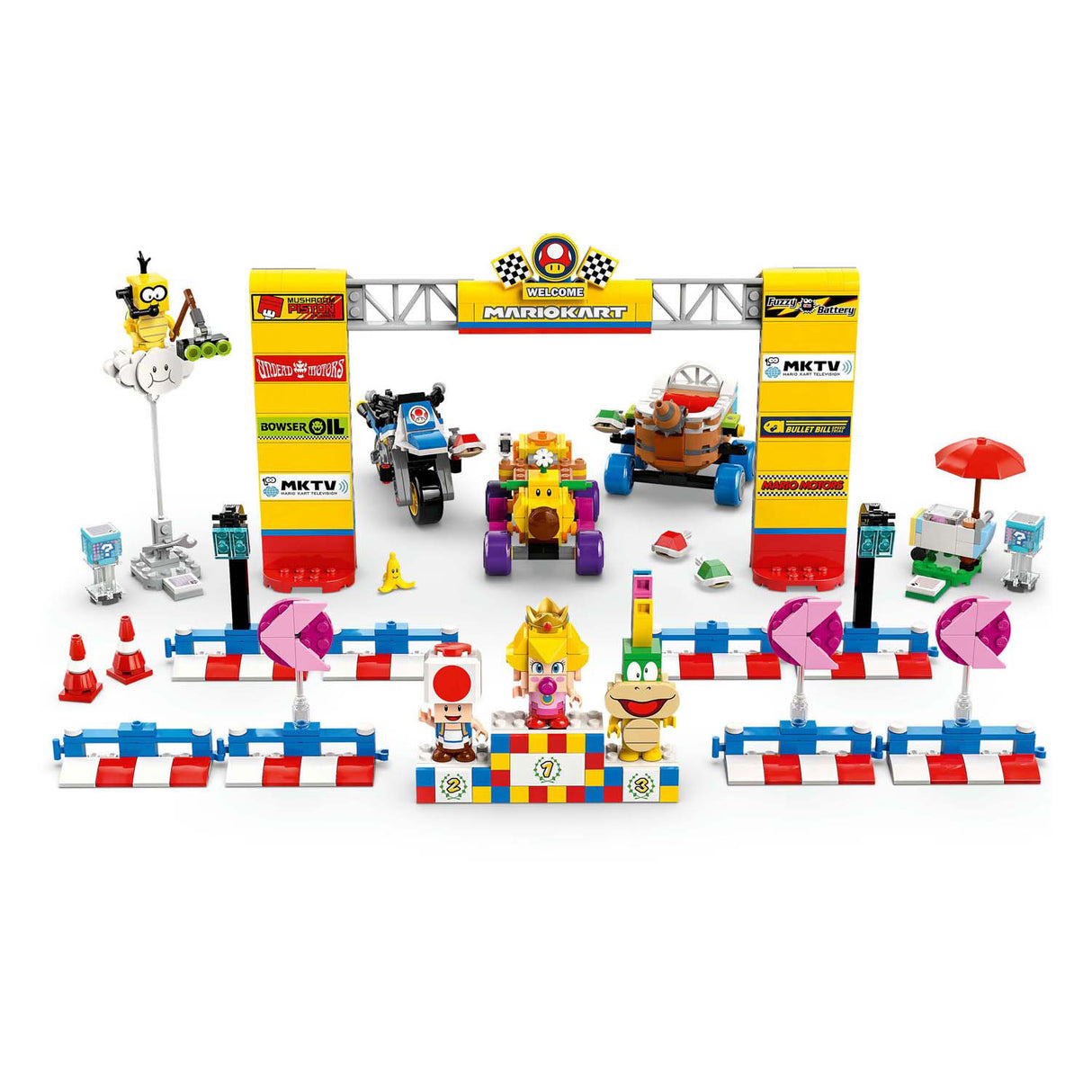 Lego Super Mario 72036 Mario Kart Baby Peach und Grand-Prix-Set