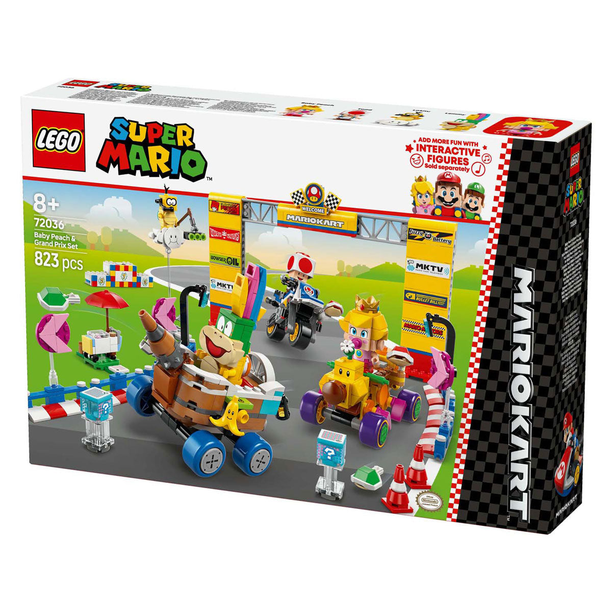 Lego Super Mario 72036 Mario Kart Baby Peach und Grand-Prix-Set