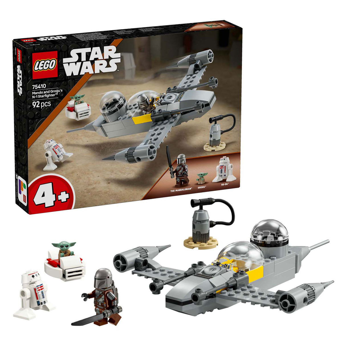 Lego Star Wars 75410 Mando in Grogu's N-1 Starfighter