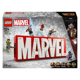 Lego Superhelden 76313 Marvel-Logo und Minifiguren