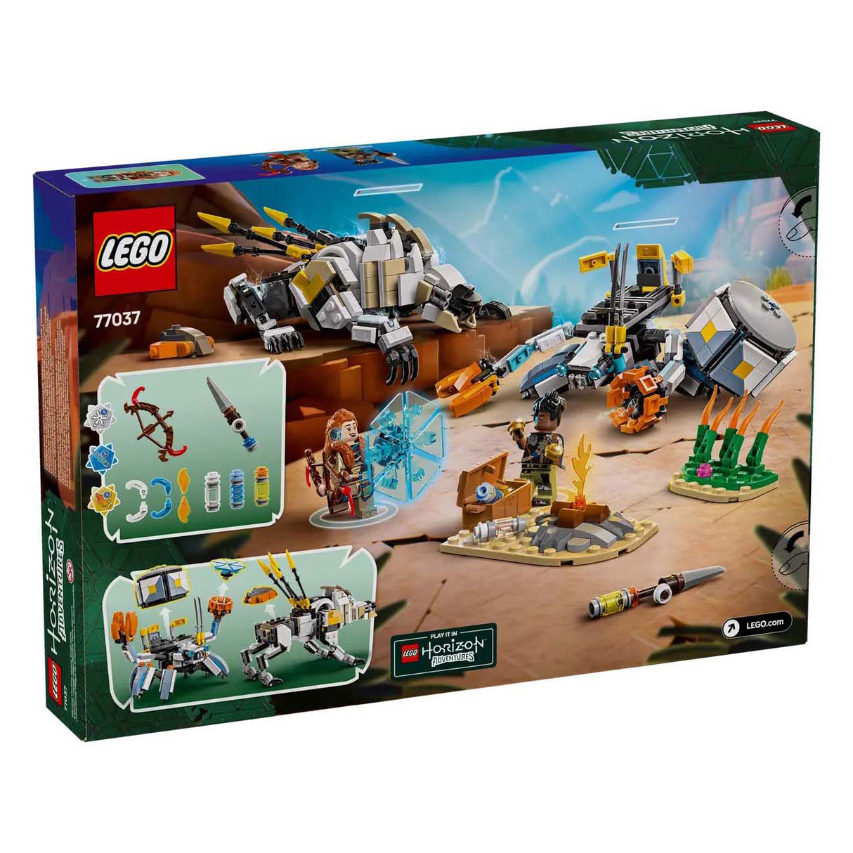 Lego® Horizon Adventures™ Aloy und Varl vs. Muschelläufer und Sägezahn – 77037