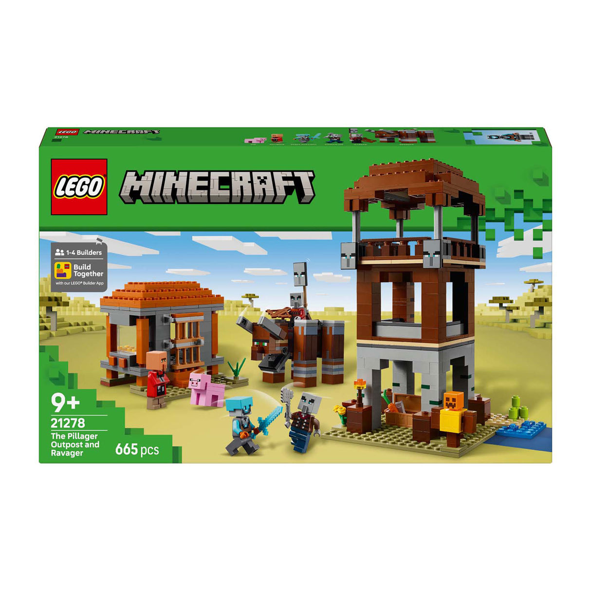 Lego 21278 Minecraft Der Plünderer-Außenposten und Zerstörer