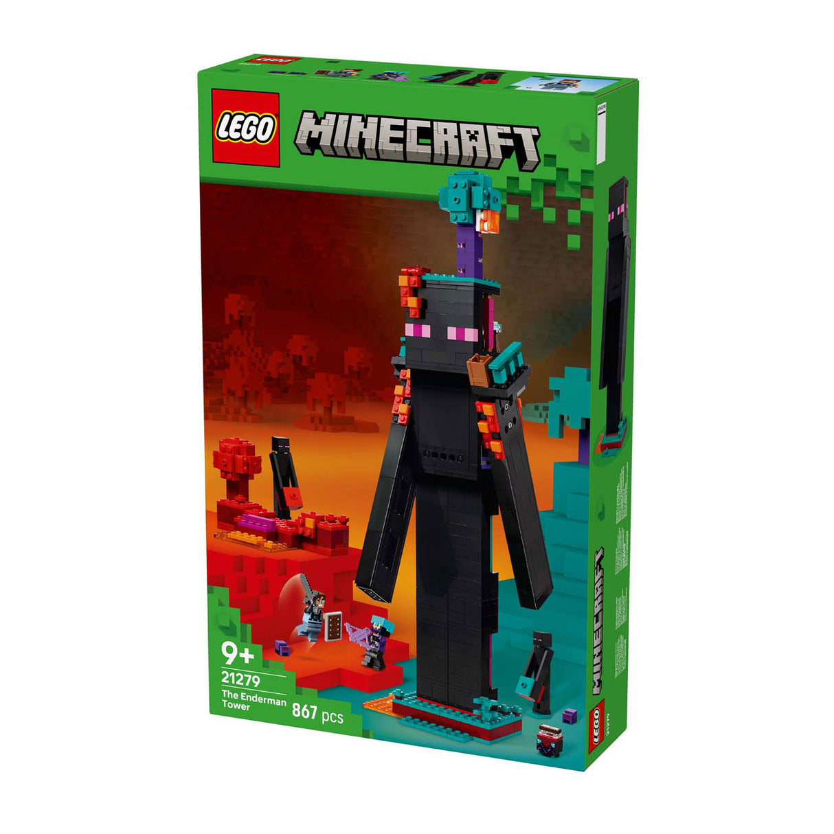 Lego Minecraft 2in1, der Enderman-Turm, Spielzeug für Kinder – 21279