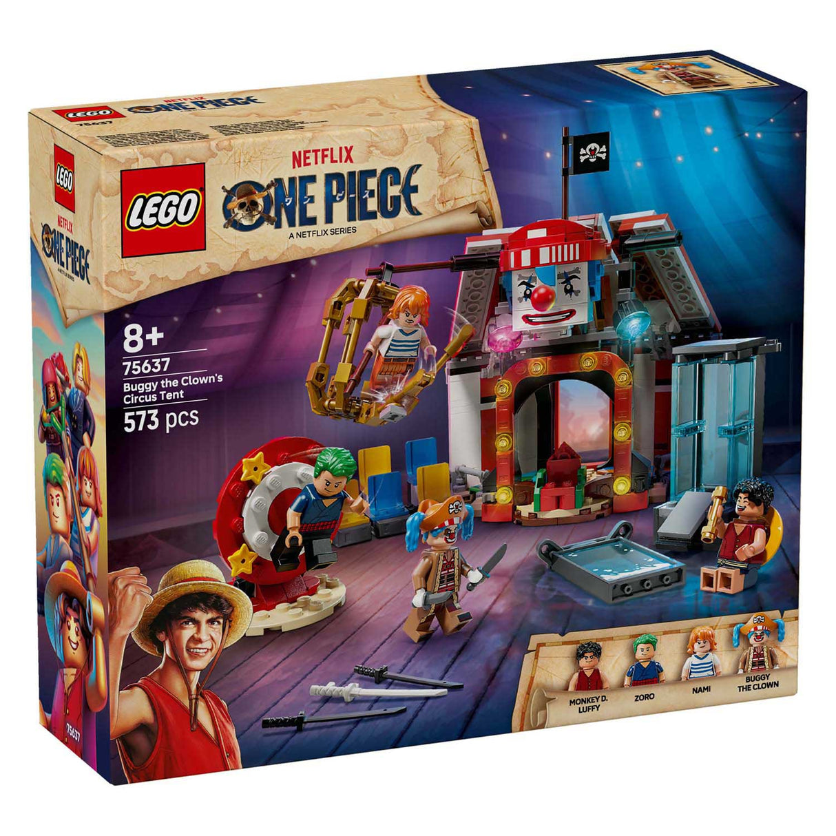 Lego® einteiliges Zirkuszelt aus dem Bauset „Buggy der Clown“ – 75637