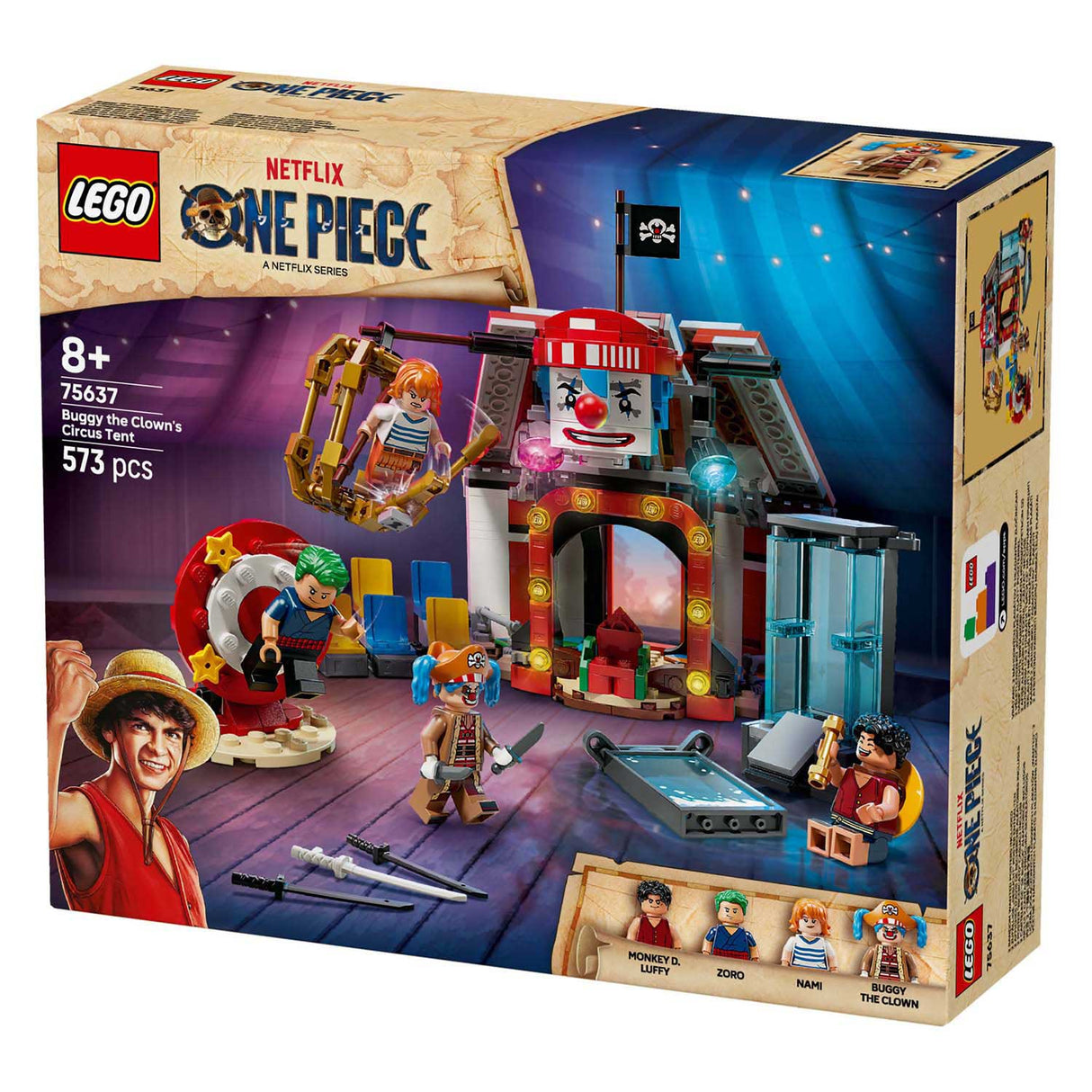 Lego® einteiliges Zirkuszelt aus dem Bauset „Buggy der Clown“ – 75637