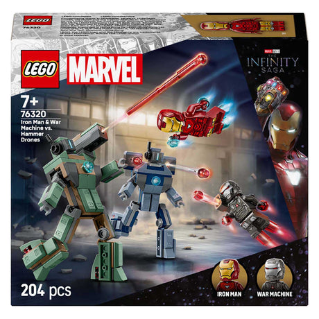 Lego® ǀ Marvel Iron Man und Kriegsmaschine vs. Hammerdrohnen – 76320