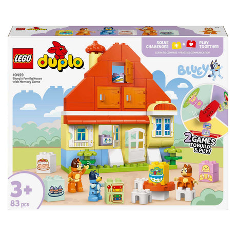Lego® duplo® Bluey: Haus von Bluey und ihrer Familie mit Memory-Spiel – 10459