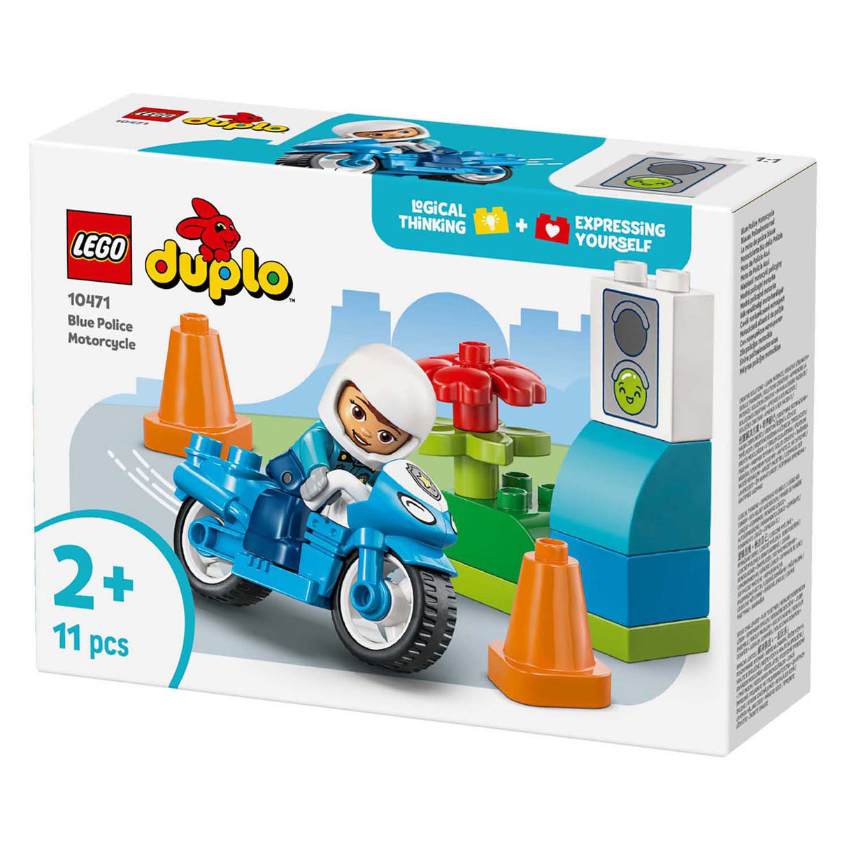 Lego Duplo 10471 blaues Polizeimotorrad