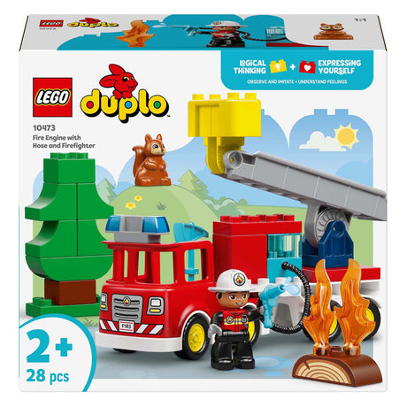 Lego Duplo Town 10473 Feuerwehrauto mit Schlauch und Feuerwehrmann