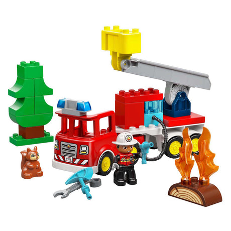Lego Duplo Town 10473 Feuerwehrauto mit Schlauch und Feuerwehrmann