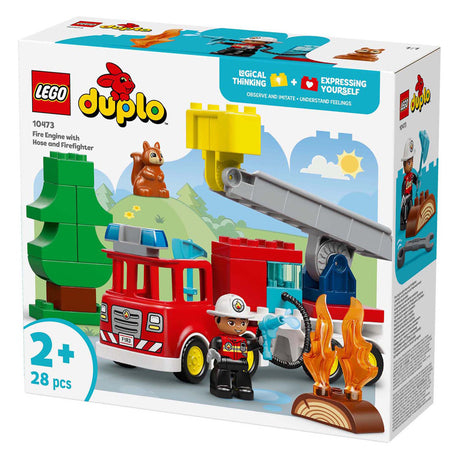 Lego Duplo Town 10473 Feuerwehrauto mit Schlauch und Feuerwehrmann