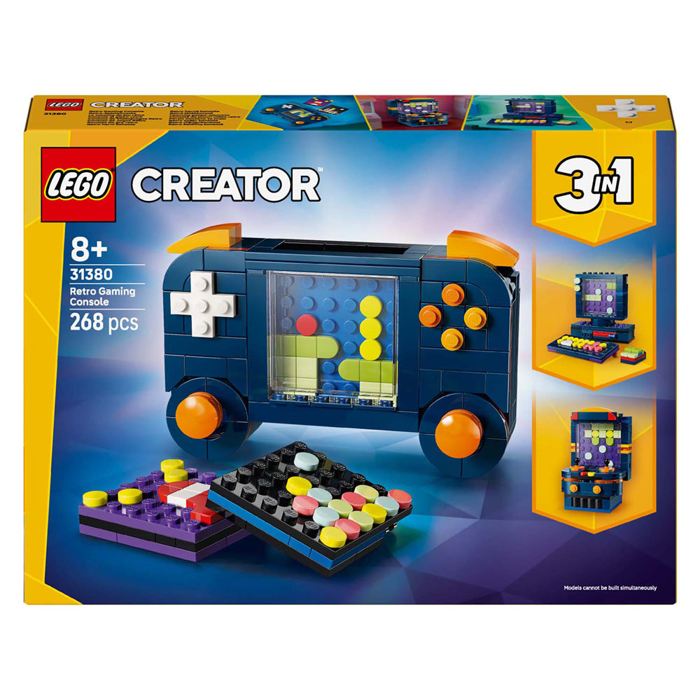 Lego® Creator 3-in-1-Retro-Spielekonsolen-Spielzeugmodell – in einen Desktop- oder Arcade-Automaten umwandelbar – 31380