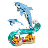 Lego® Creator 3in1 Meerestiere: Wunderschöne Delfine – in ein Seepferdchen oder eine Krabbe umbauen – 31385
