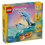Lego® Creator 3in1 Meerestiere: Wunderschöne Delfine – in ein Seepferdchen oder eine Krabbe umbauen – 31385